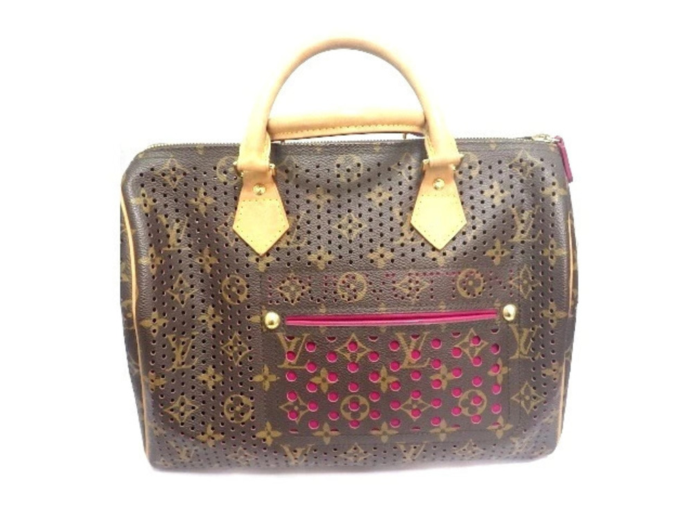 LOUIS VUITTON Speedy Monogram Perfo Fuschia Pink Handbag